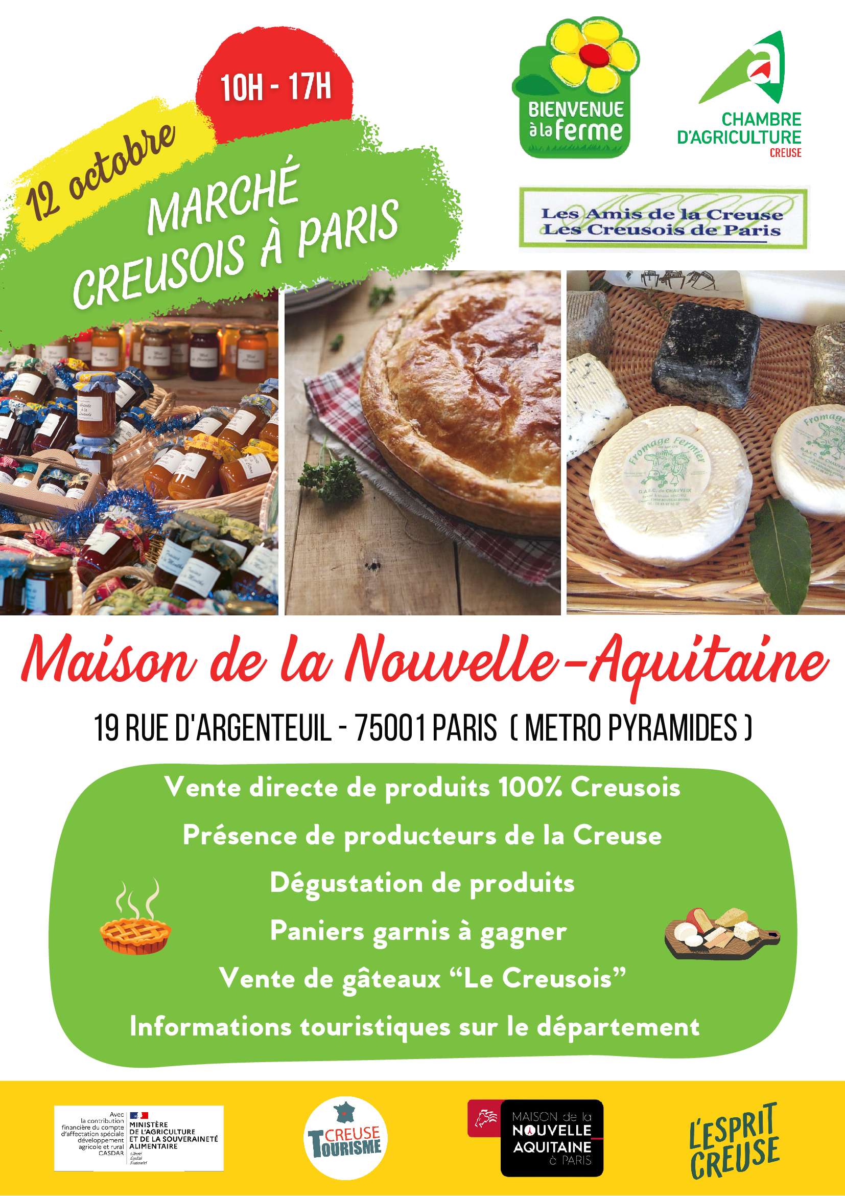 Affiche Marche Creusois a Paris 12 octobre